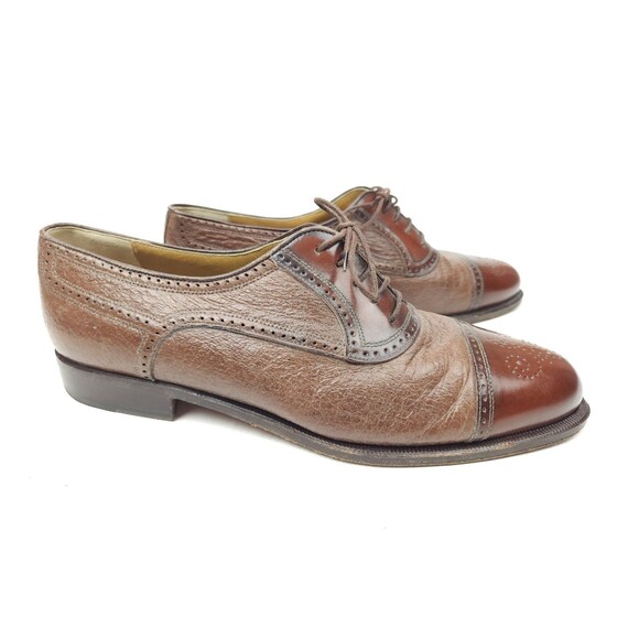 Johnston Murphy Domani Men\'s Size 10 M Dress Shoes Italy 6910 Cap Toe Brogue main image 5